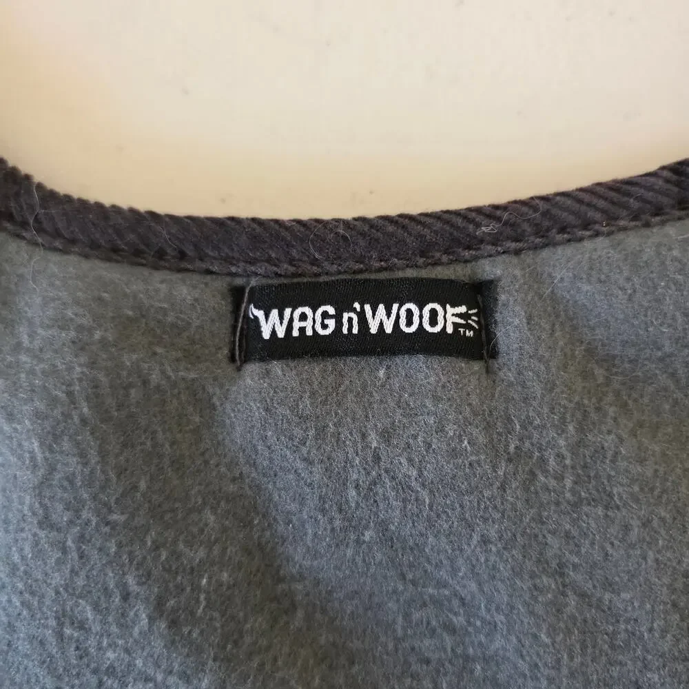 WAG n WOOF Red Gray Plaid Dog Coat Jacket with Fleece Lining Size Small